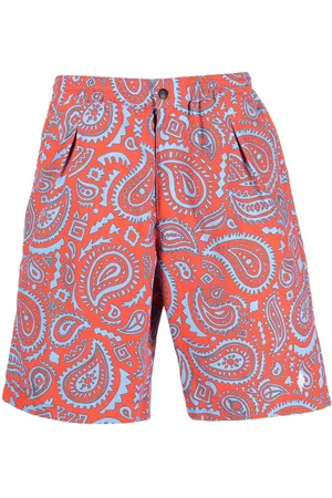 MARCELO BURLON Men Shorts - Paisley-pattern knee-length shorts