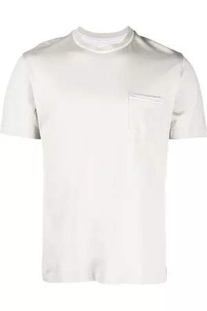 ELEVENTY Men Short Sleeve - Embroidered logo t-shirt