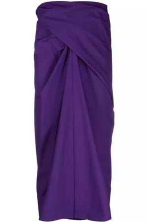 Quira High-waisted gathered-detail skirt
