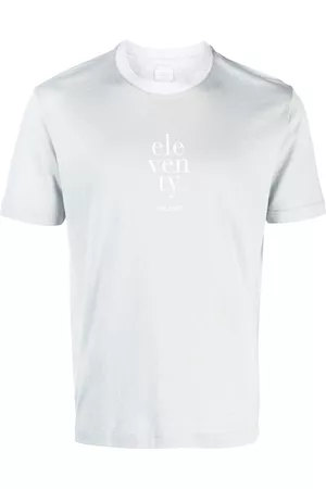 ELEVENTY Men Short Sleeve - Logo-print short-sleeved T-shirt