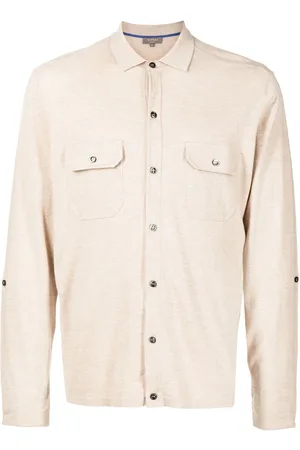 N.PEAL Double-pocket knit shirt