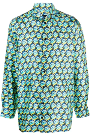 Botter Graphic-print satin-finish shirt