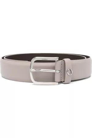 Orciani Men Belts - Logo-plaque leather belt