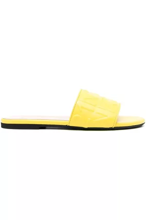 Nº21 Logo-embossed leather slides