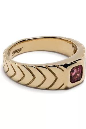 JACQUIE AICHE 14kt yellow tourmaline pinky ring