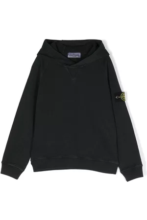 Stone Island Logo-patch cotton hoodie