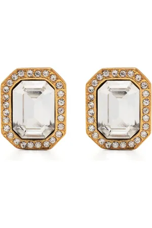 Kenneth Jay Lane Crystal-embellished clip-on earrings