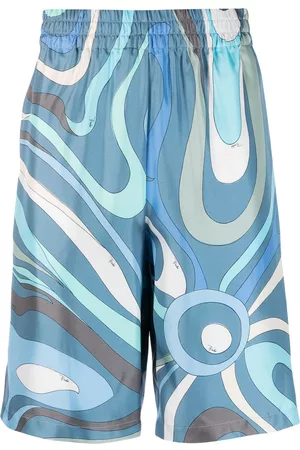 Puccini Men Bermudas - Abstract-pattern silk shorts