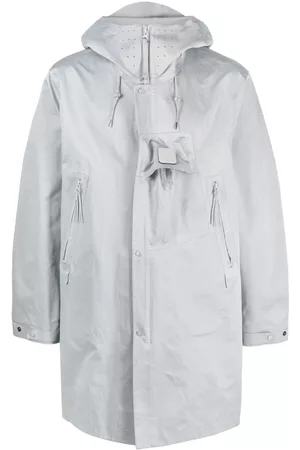 C.P. Company Logo-appliqué hooded coat
