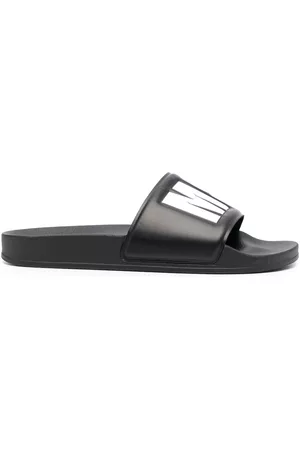 Msgm Men Sandals - Logo-debossed flat slides