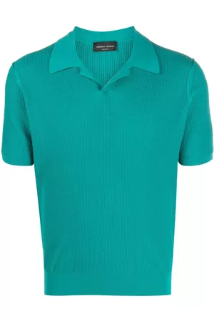 Roberto Collina V-neck cotton polo shirt