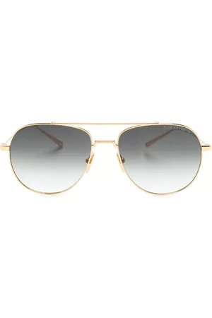 DITA EYEWEAR Logo-print round-frame sunglasses