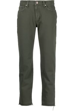 P.A.R.O.S.H. Frayed-hem straight-leg jeans