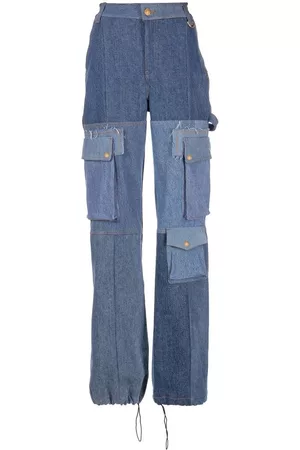 Marine Serre High-rise panelled jeans