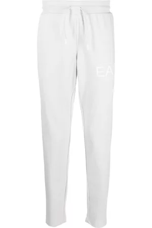 EA7 Men Pants - Logo-print tapered track pants