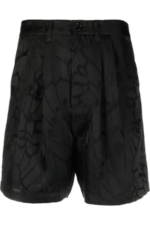 ANINE BING Floral silk short shorts