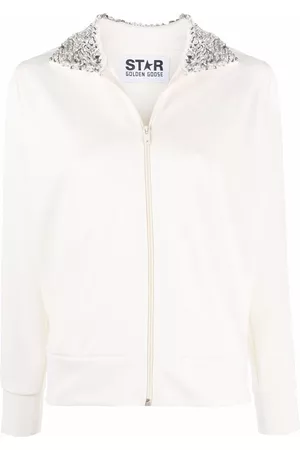 Golden Goose Crystal collar zip-up jacket