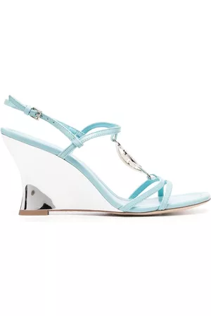 Tory Burch 90mm logo-plaque leather sandals