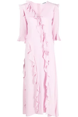 VIVETTA Asymmetric ruffle maxi dress
