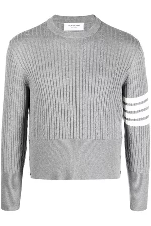 Thom Browne 4-Bar cable-knit ribbed jumper