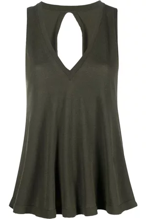 SEMICOUTURE Keyhole-detail knitted top