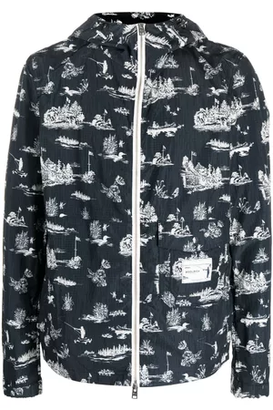 Woolrich Men Sports Jackets - Graphic print ripstop windbreaker