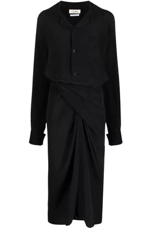 Quira Long-sleeve button-fastening dress