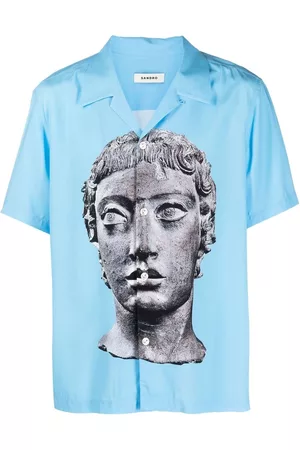 Sandro Men Short sleeves - Statue-print short-sleeve shirt