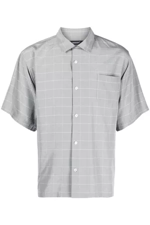 UNDERCOVER Check-pattern silk-blend shirt