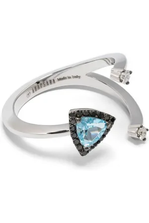 ANAPSARA 18kt white gold Micro topaz ad diamond ring