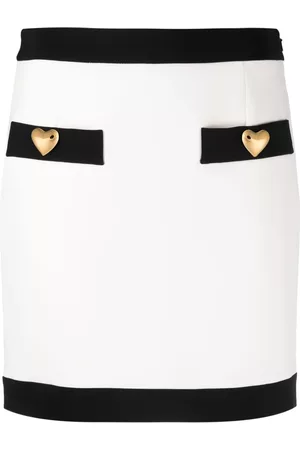 Moschino Button-detailed fitted skirt