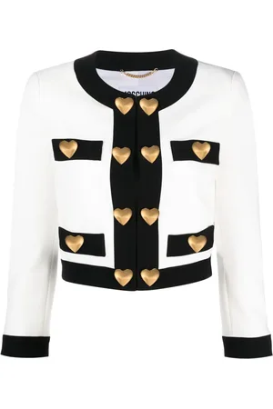 Moschino Heart-embellished cropped jacket