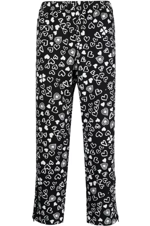 Comme des Garçons Heart-print cropped trousers