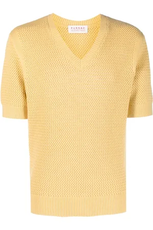 Fursac Knitted short-sleeved v-neck jumper