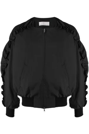 Random Identities Ruched zip-up bomber jacket