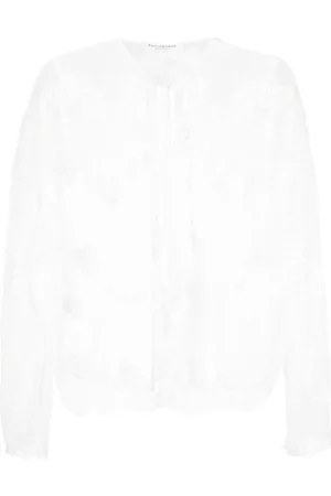 Serafini Embroidered-design sheer blouse