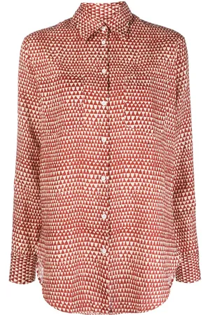 MASSIMO ALBA Linen graphic-print shirt