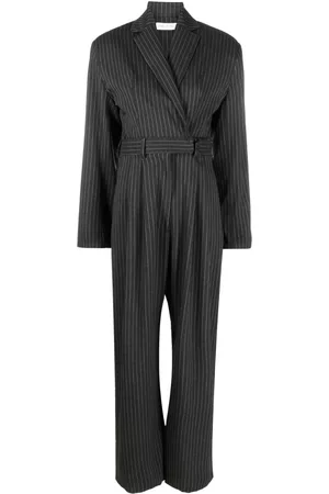 Ioana Ciolacu Pinstripe-print wool jumpsuit