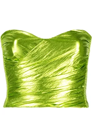 FORTE FORTE Taffeta strapless crop top