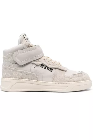 Msgm Men Sneakers - Logo-print hi-top sneakers
