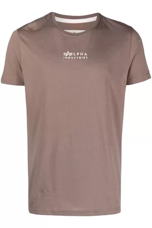 Alpha Industries Men Short Sleeve - Embroidered-logo organic cotton T-shirt