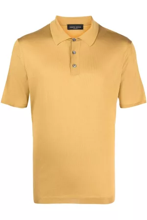Roberto Collina Men Polo Shirts - Ribbed cotton polo shirt