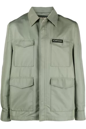 Roberto Cavalli Men Jackets - Animal-print military jacket