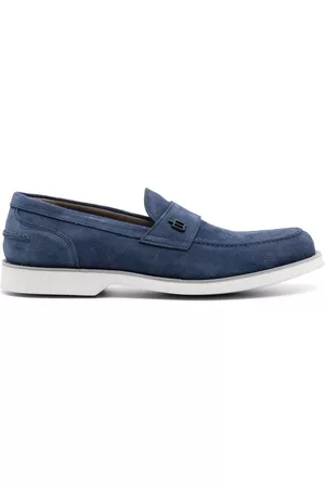 BALDININI Logo-plaque suede loafers