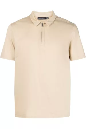 J Lindeberg Men Polo Shirts - Asher half-zip cotton polo shirt