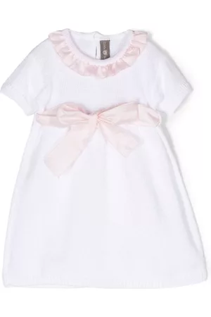 LITTLE BEAR Ruffle-collar knitted cotton dress