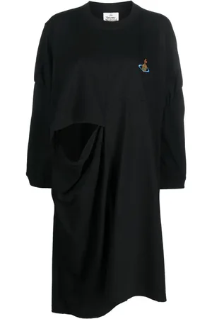 Vivienne Westwood Orb-embroidered cut-out detail longline top