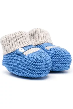 LITTLE BEAR Slippers - Knitted colour-block slippers