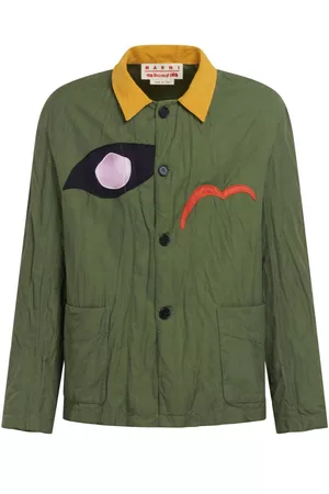 Marni Logo-patch shirt jacket