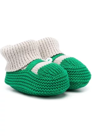 LITTLE BEAR Slippers - Knitted colour-block slippers